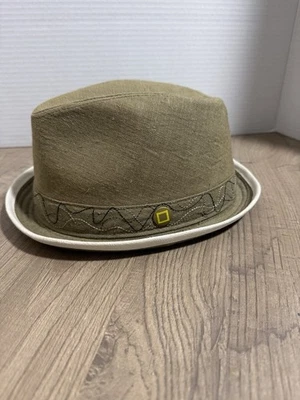 Sombrero AMARILLO 108 / Fedora mediano cáñamo 8” de adelante hacia atrás unisex Foto 1 de 4