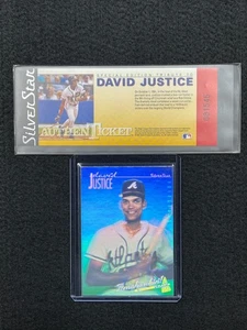 1991 SilverStar Holograms & AuthenTicket #NNO David Justice - Bild 1 von 3