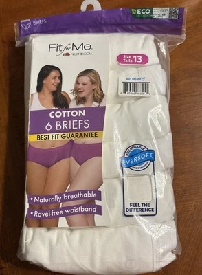 Calzoncillos Fit for Me by Fruit of the Loom para mujer TALLA 13 algodón 6 Foto 1 de 4