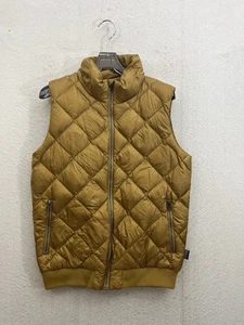Patagonia Puffer Vest Women’s Small Gold Duck Down Quilted Full Zip - Picture 1 of 8