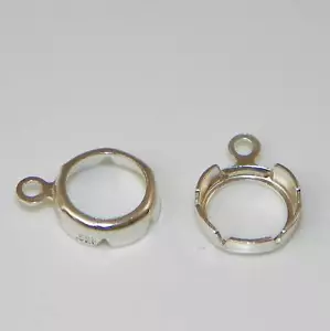 5 mm Rund Sterlingsilber HOHE Wand Backset Drop (2 Stück) - Bild 1 von 1