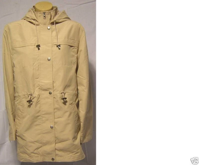 WOMENS: Trench Jacket Coat, Hood, S to XL; RED or BEIGE - Image 1 of 1