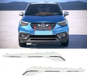 PAIR / SET FRONT CHROME GRILLE TRIMS FOR OPEL CROSSLAND 2017-2021 - Picture 1 of 12