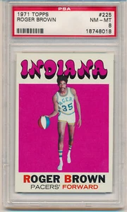 1971 Topps Roger Brown (HOF) (Rookie Card) (#225) PSA8 PSA - Bild 1 von 2