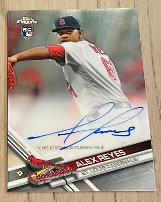 2017 Topps Chrome #RA-AR Rookie Card RC AUTO Autograph Alex Reyes MINT Cardinals - Image 1 of 2