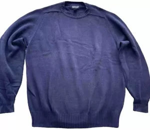 VTG Lands End Drifter Sweater Men’s XL TALL Pullover 90s USA Golf Fisherman Blue - Picture 1 of 11
