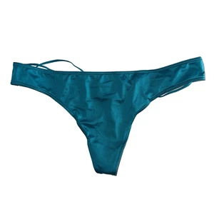 Victoria's Secret Turquoise Blue V-String Thong Bikini Panty Bows Size Large NWT - Picture 1 of 8