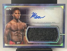 2019 Topps UFC Museum Card Hakeem Dawodu Signature Swatches Relic Auto 51/75