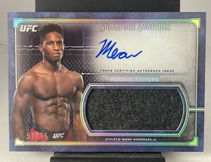 2019 Topps UFC Museum Card Hakeem Dawodu Signature Swatches Relic Auto 51/75