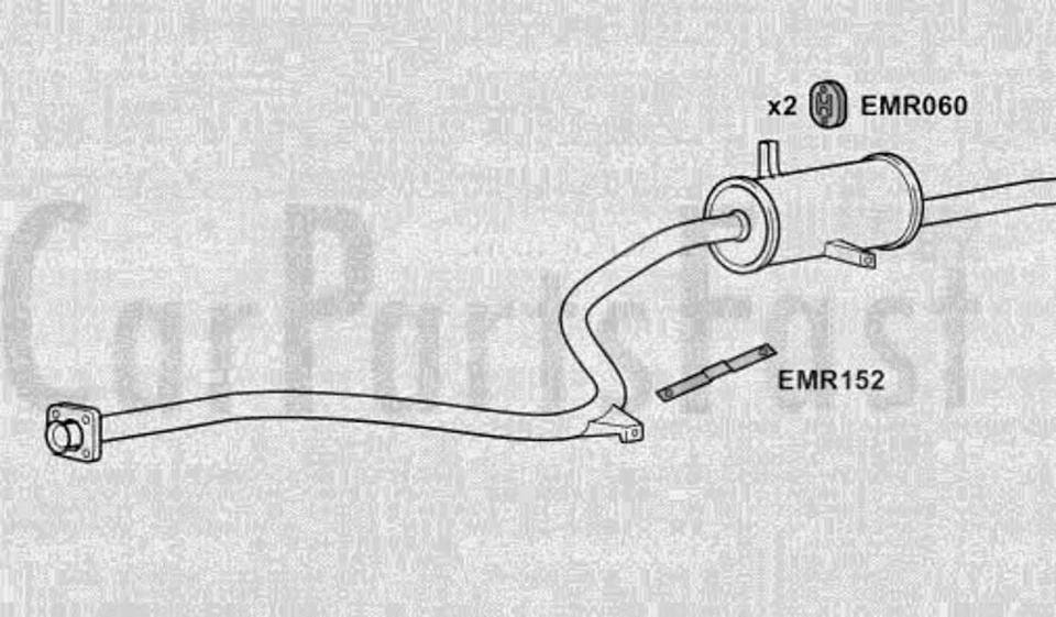 EXHY6010 Caja Trasera de Escape Hyundai Pony 1.5 Gasolina Saloon 10/1985A Foto 1 de 1