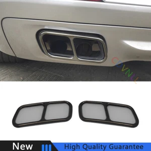 For BMW 7 Series 09-15 Black Titanium Car Exterior 4 Tailpipe Exhaust Trim Frame - Picture 1 of 6