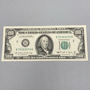 Series 1988 US One Hundred Dollar Note Bill $100 Bank of New York B76389279B - Picture 1 of 8