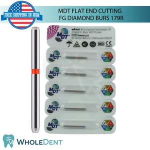 Fresas dentales MDT corte de extremo plano 179R FG diamante contornos definidos suaves L19,0 mm - Imagen 1 de 9