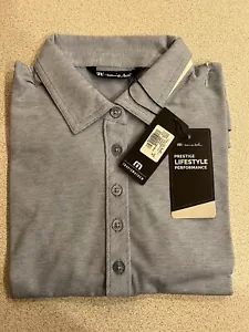 Ladies Golf Shirt Travis Mathew SHE FANCY 2.0 Blue Size Medium Polo Coors Light - Picture 1 of 15