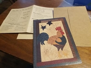 1997 Indygo Junction Inc One Day In The Country Quilt Card #111 Proud Rooster  - Picture 1 of 2