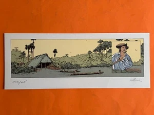 PELLERIN EX LIBRIS SIGNE  SERIGRAPHIE L EPERVIER ESPACE BD  ETAT NEUF - Picture 1 of 1