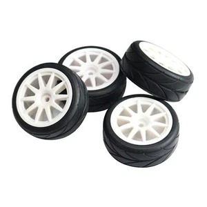 4pcs 12mm Hub Wheel Rims & Rubber Tires for RC 1/10 on-road Touring Sport Car - Picture 1 of 5