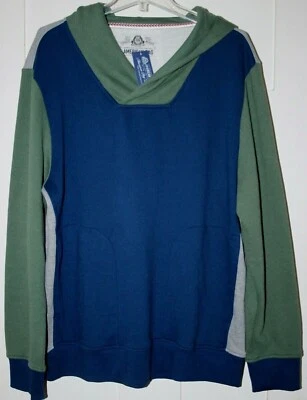 Мужская толстовка с капюшоном American Rag с длинными рукавами синяя зеленая серая размер XL - Изображение 1 из 4