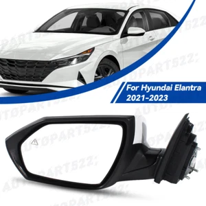 For Hyundai Elantra 2021-2023 White Left Side Mirror W/ Blind Spot 7-pin Heated - Imagen 1 de 10