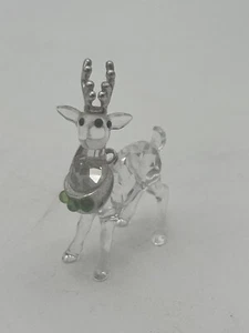 Swarovski Crystal Reindeer-Rhodium Antlers Ornament - Picture 1 of 8