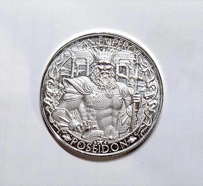 GEMA audaz y hermosa serie Ciudades míticas redonda Atlantis de plata de 1 oz Foto 1 de 4