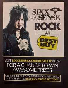 SIXX SENSE Nikki Sixx Best Buy Hardrock ~ Magazine Print/Promo Ad 2013 - Bild 1 von 1