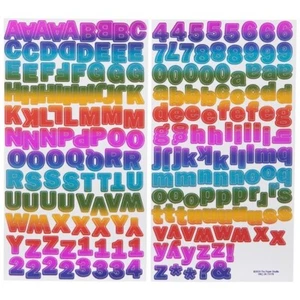 2 Sheets Rainbow Foil Franklin Alphabet Letters Stickers Planner Scrapbook Craft - Picture 1 of 1