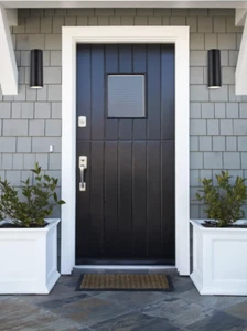 NEW modern Elegant Lighting outdoor sconce Raine 12" Tall - Black cylinder - Picture 1 of 8