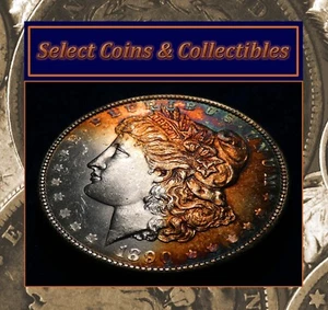1890 BU++ Morgan Silver Dollar Stunning Multi-Color Toning! #2342 - Picture 1 of 15
