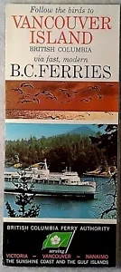 Isla de Vancouver B.C. Folleto/navegaciones de ferries de 1964 - Imagen 1 de 4