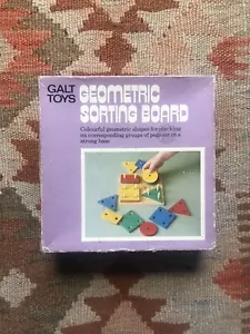 Vintage Galt Toys Pre School Geometric Sorting Board Wooden Toy : Complete - Picture 1 of 7