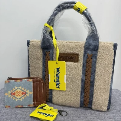 Bolso de Mano Montana West Wrangler Jean Sherpa Pequeño de Lona Oculto Bolso de Transporte y Cartera Foto 1 de 4
