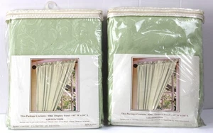 New Chelsea Collection Set of 2 Sea Green Drapery Panels 40" Wide x 84" Long - Picture 1 of 6