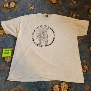 Utah Valley State College Pow Wow Single Stitch Shirt 1993-2008 Vintage Orem (T3 - Picture 1 of 9