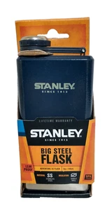 Stanley - NEU - Big Steel Adventure Edelstahl Flachmann - Marineblau 8 Unzen Auslaufsicher - Bild 1 von 5