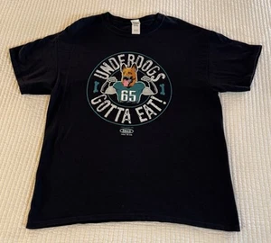 Philadelphia Eagles NFL Vintage Black T-Shirt Underdogs Gotta Eat! Super Bowl - Picture 1 of 7