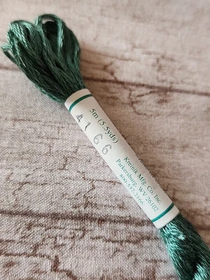 Kreinik Silk Mori 5m 4166 Dark Victorian Green Silk Skein - Image 1 of 4