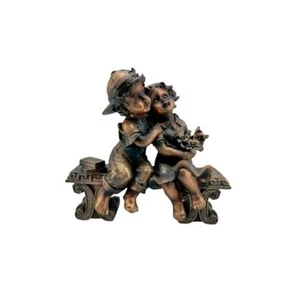 Bronze Boy and Girl Statue for Garden Decoration - Indoor/Outdoor Waterproof - Picture 1 of 4