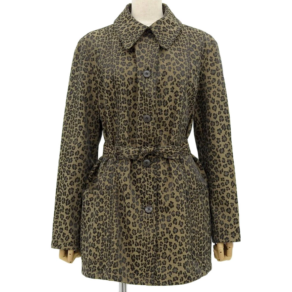 Fendi 　イタリア製　ヒョウ柄 ハーフコート 黒　Ｌサイズ Fendi イタリア製 ヒョウ柄 ハーフコート 黒 Lサイズ 楽天市場