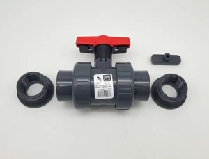 Hayward TB1200ST 2" True Union Ball Valve PVC FPM Seal Bi-Directional - Picture 1 of 8