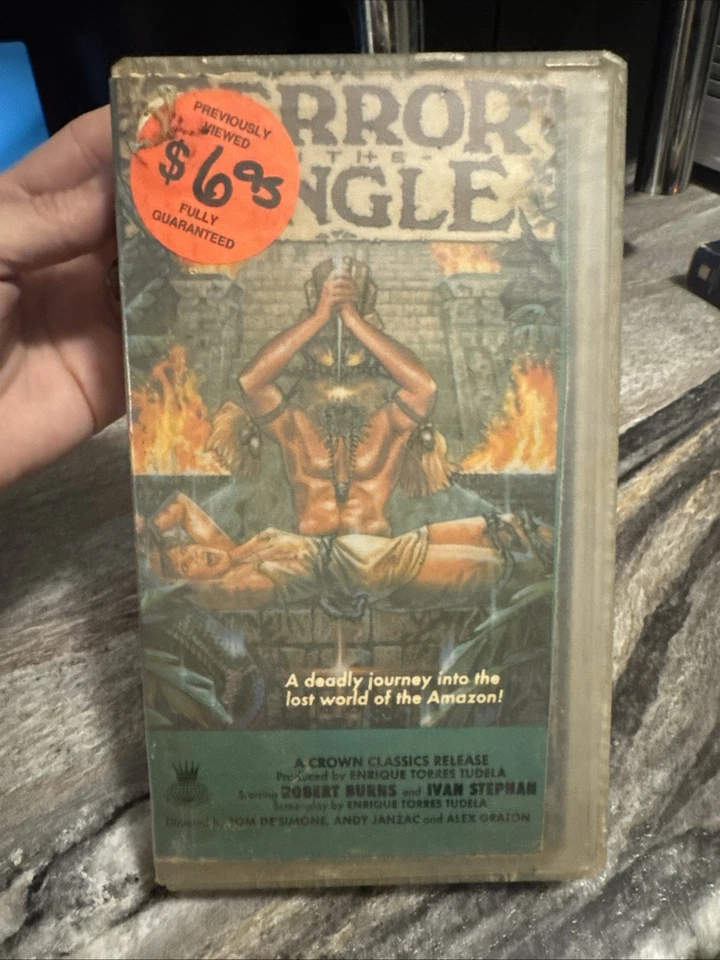 Terror in the Jungle VHS Tape, Cult Horror Adventure Rare HTF OOP Vtg Video - Image 1 of 2