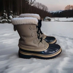 SOREL Caribou Leather Waterproof Cold Winter Snow Boots Men's Size US 10 - Picture 1 of 11