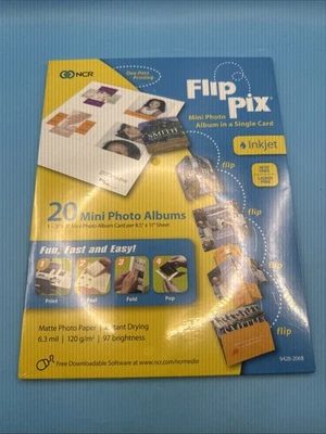 NCR 20 MINI PHOTO ALBUMS IN A SINGLE 8½x11" CARD - INKJET MATTE PHOTO PAPER - - Image 1 of 2
