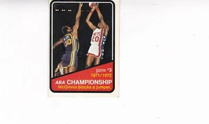 1972-73 TOPPS BASKETBALL CARD #245 ABA CHAMPIONSHIP GAME 5 off center - Picture 1 of 1