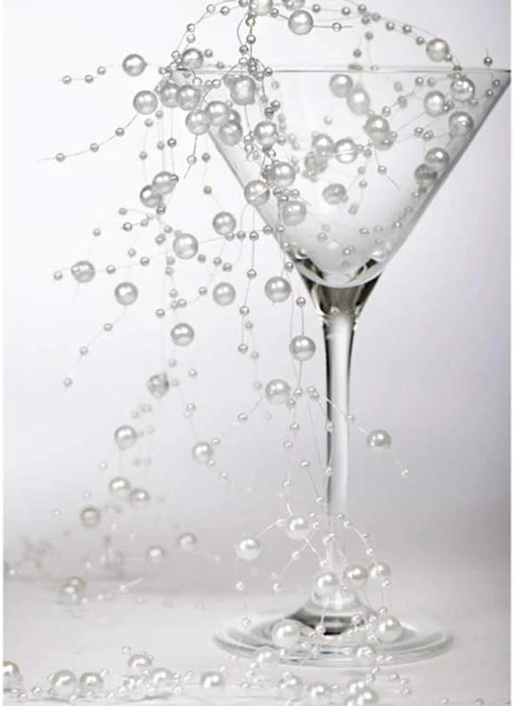 ЖЕМЧУЖНАЯ БУСИНА ГИРЛЯНДА БЕЛАЯ - декор, вечеринка, свадьба, события, Рождество   - Изображение 1 из 1