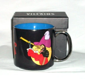 Disney Villains Hook Collectors Mug in Black with Picture Graphic New in Box - Picture 1 of 7