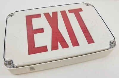 Lithonia WLTE W 1 R LED EXIT Sign Red Letters 120/277Vac Without Battery BU NEW - Image 1 of 4