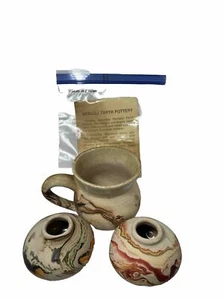 Nemadji Keramik Vintage 3 Stück 1 Becher und 2 Vasen - Bild 1 von 11