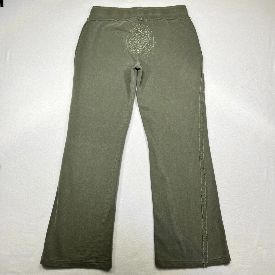 Винтажная Y2K 90-е Bella Dahl Grunge Паутина Вышивка Размер L Широкая Расклешенная Нога - Изображение 1 из 4