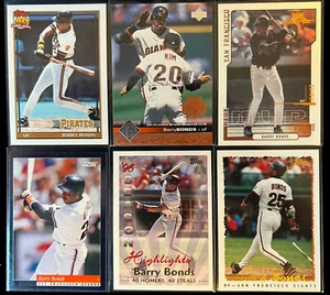 Lote de 6 cartas de Barry Bonds (nuevo) - 1991 - 2000, SF Gigantes y Piratas - Imagen 1 de 14